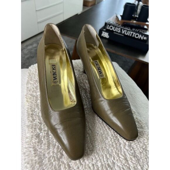 ESCADA Womens 70's Vintage Slip On Block Heel Size 8 - Picture 1 of 10